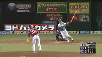 9/27　浅村：初球をとらえた打球はレフトスタンドへ一直線!
