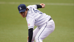 今季13勝を挙げている下手投げの牧田和久